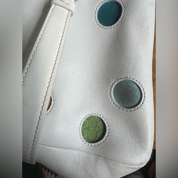 NWOT COACH SPECIAL EDITION MULTI COLORED POLKA DOT KISSLOCK FRAME SATCHEL BAG - Picture 7 of 9